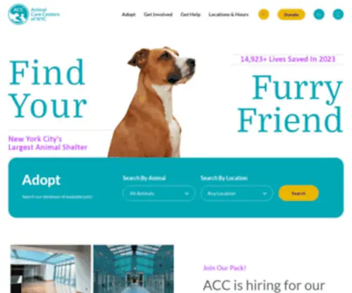 Nycacc.org(Animal Care Center of NYC (ACC)) Screenshot
