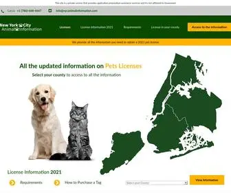 Nycanimalinformation.com(New York City Animal Information) Screenshot