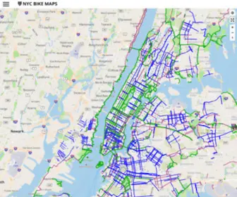NYcbikemaps.com(NYC Bike Maps) Screenshot