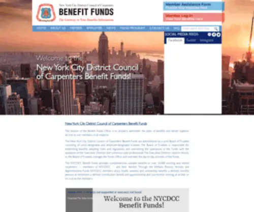 NYCCBF.org(The New York City District Council of Carpenters Benefit Funds The New York City District Council of Carpenters Benefit Funds) Screenshot