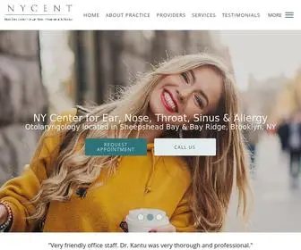 Nycent.com(NY Center for Ear) Screenshot