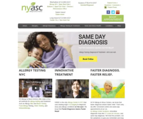 Nyceye.com(NY Allergy & Sinus Centers) Screenshot