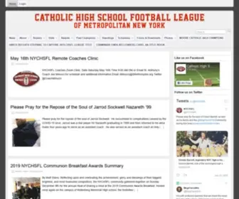 NYCHSFL.org(Catholic High School Football League) Screenshot