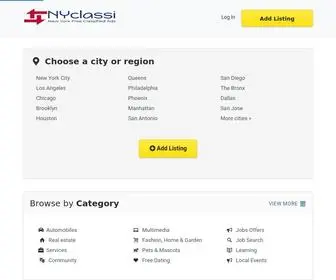 NYclassi.com(New York Free Classified Ads Site) Screenshot