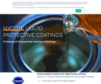 Nycote.com(Nycote Laboratories Corporation) Screenshot