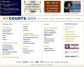 Nycourts.gov(New York State Unified Court System) Screenshot