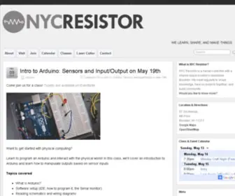 NYcresistor.com(NYC Resistor) Screenshot