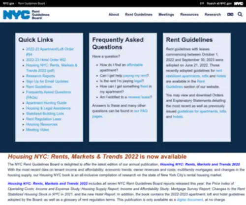 NYCRGB.org(Rent Guidelines Board) Screenshot