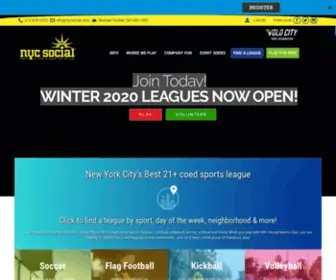NYcsocial.com(NYC Social Sports Club) Screenshot