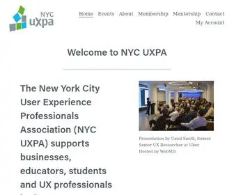 Nycuxpa.org(NYC UXPA) Screenshot