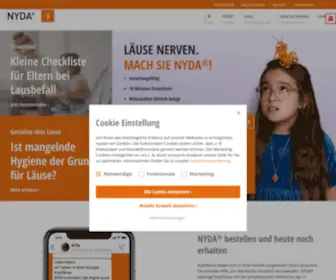 Nyda.de(Das effektive Läusemittel zur Behandlung von Kopfläusen und Nissen ✓ NYDA®) Screenshot