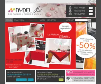 Nydel.fr(Nappes et linge de table pour habiller votre table du matin au soir) Screenshot