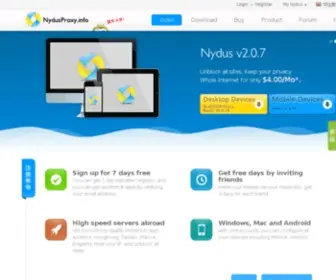 Nydus-VPN.com(Sign-up now for 7 days free trial) Screenshot
