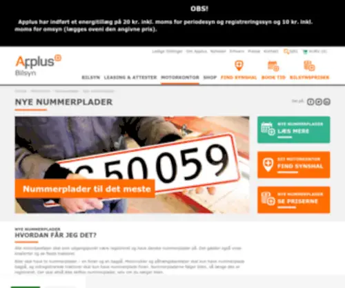 Nye-Nummerplader.dk(Nye Nummerplader) Screenshot