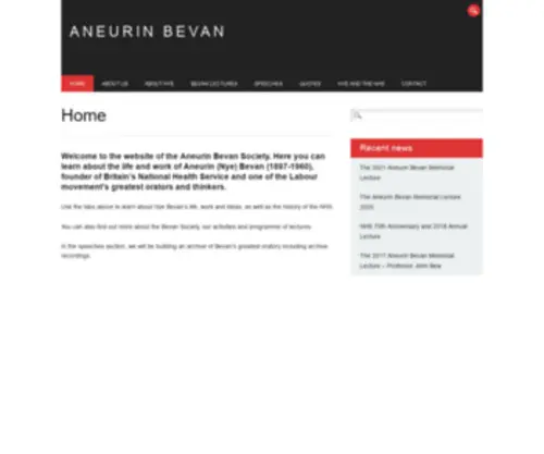 Nyebevan.org.uk(Aneurin Bevan) Screenshot