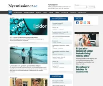 Nyemissioner.se(Aktier, nyemissioner och b) Screenshot