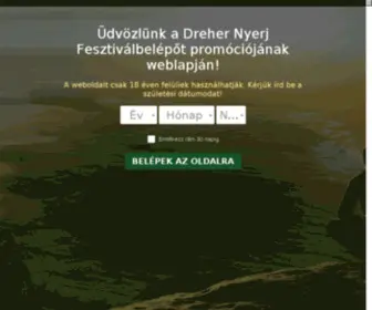 NyerjFesztivalbelepot.hu(Dreher) Screenshot