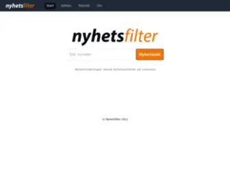 Nyhetr.se(Nyhetsfilter erbjuder nyhetssökning bland nyhetsartiklar på svenska) Screenshot