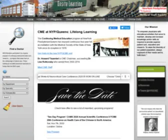 NYHQcme.org(Continuing Medical Education Queens) Screenshot