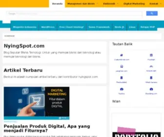 Nyingspot.com(Temukan artikel Bisnis Teknologi untuk optimasi bisnis anda) Screenshot