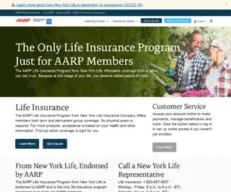 Nylaarp.com(AARP Life Insurance from New York Life) Screenshot