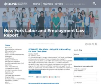Nylaborandemploymentlawreport.com(Bond, Schoeneck & King PLLC) Screenshot