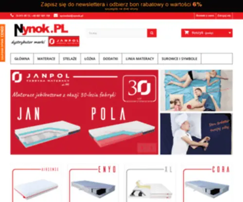 Nynok.pl(Materace JANPOL) Screenshot