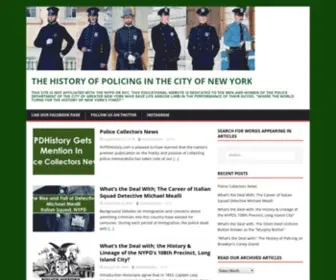 NYPdhistory.com(The History of Policing in the City of New York) Screenshot