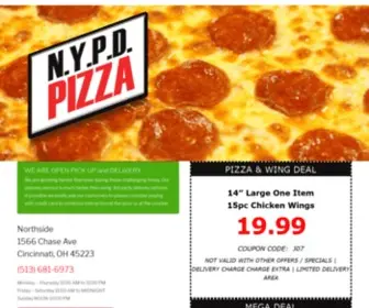 NYPdpizza.com(Pizza Inc) Screenshot