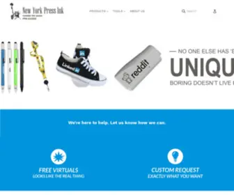 NYpressink.com(Unique Products Custom Branded Shoes) Screenshot