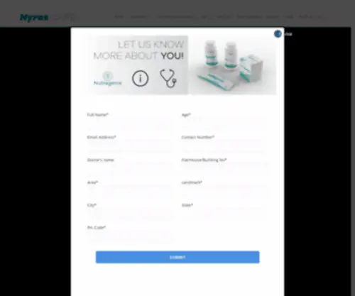 Nyroscare.com(Nutragenix Healthcare Pvt Ltd) Screenshot