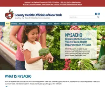 Nysacho.org(New York State Association of County Health Officials) Screenshot