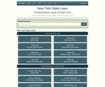 NYScriminallaws.com(New York State Laws) Screenshot