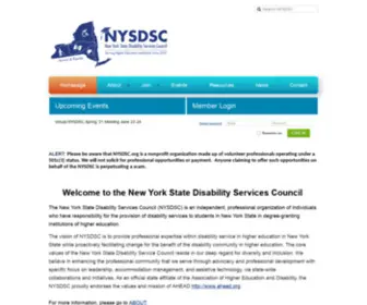 NYSDSC.org(New York State Disability Services Council) Screenshot