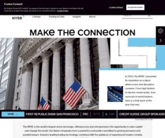 Nyse.com(The New York Stock Exchange) Screenshot