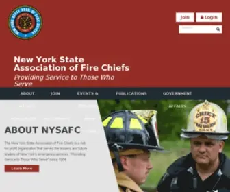 NYsfirechiefs.com(New York State Association of Fire Chiefs) Screenshot
