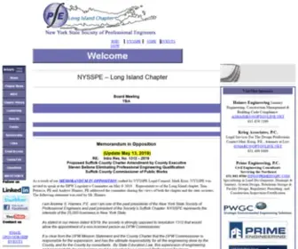 NYSspe-Suffolk.org(New York State Society of Professional Engineers) Screenshot