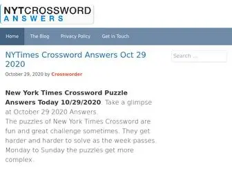 NYTcrossword.org(New York Times Crossword Answers) Screenshot