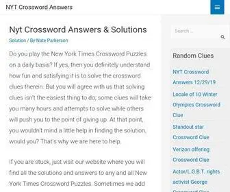NYTcrosswordanswers.org(NYT Crossword Answers & Solutions) Screenshot