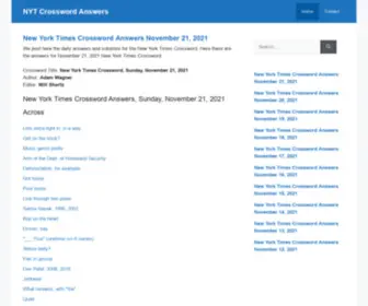 NYTcrosswordsanswers.com(New York Times Crosswords Answers) Screenshot