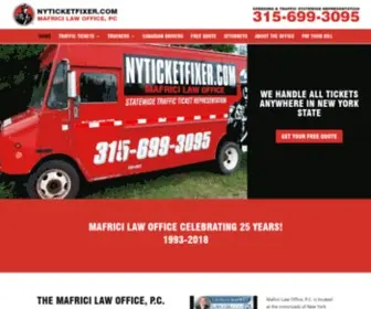 Nyticketfixer.com(Mafrici Law Office) Screenshot