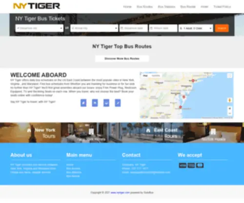 Nytiger.com(Bus Tickets from New York to Virginia Beach Norfolk Dover) Screenshot