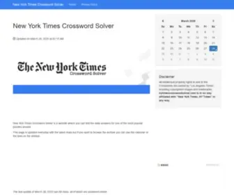 Nytimescrosswordsolver.com(New York Times Crossword Solver) Screenshot