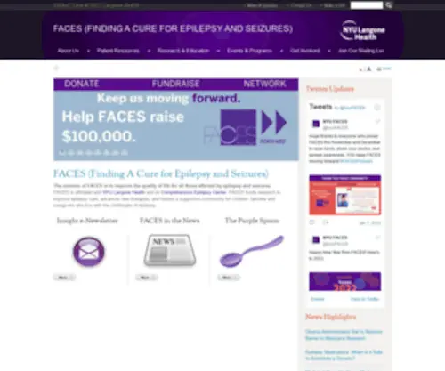 Nyufaces.org(FACES (Finding a Cure for Epilepsy and Seizures)) Screenshot