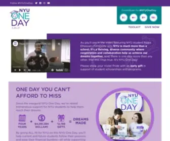 Nyuoneday.org(NYU One Day) Screenshot