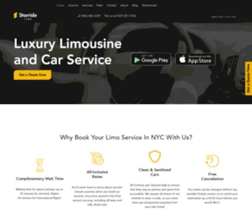 Nyviptransfer.com(Experience comfort and class arrive at your destination in style. Starride Limo NYC ) Screenshot