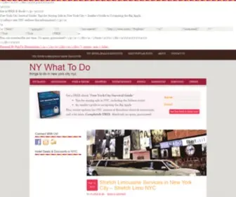 NYwhattodo.com(Activities in NYC List. What To Do in New York City. Things to do in New York City for travelers) Screenshot