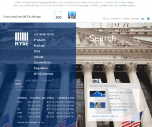 NYX.com(NYSE Euronext) Screenshot