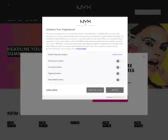 NYxcosmetics.co.uk(NYX Professional Makeup Products & Cosmetics) Screenshot