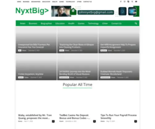 NYXtbig.com(Aalyah Gutierrez Biography) Screenshot
